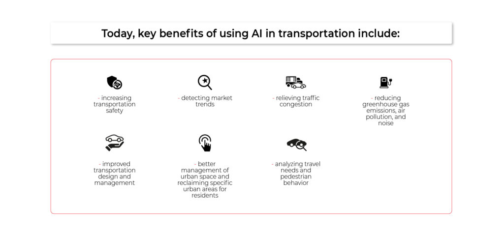 key benefits of using AI in transportation